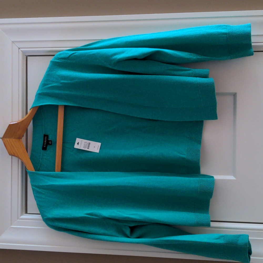 Talbot's green cardigan